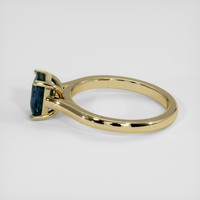 1.62 Ct. Greenish Blue Sapphire Ring, 14K Yellow Gold 4