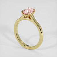 2.08 Ct. Pink Sapphire Ring, 14K Yellow Gold 2