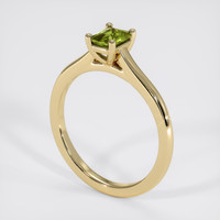0.56 Ct. Green Sapphire Ring, 14K Yellow Gold 2