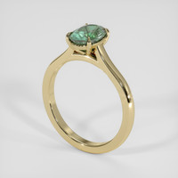 1.63 Ct. Bluish Green Sapphire Ring, 14K Yellow Gold 2
