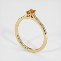 0.69 Ct. Yellowish Orange Sapphire Ring, 14K Yellow Gold 2