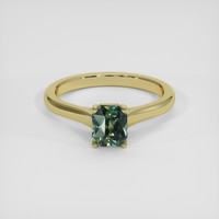 1.40 Ct. Yellowish Green Sapphire Ring, 14K Yellow Gold 1