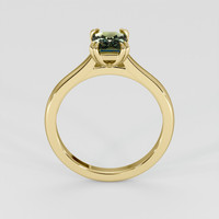 0.97 Ct. Yellowish Green Sapphire Ring, 14K Yellow Gold 3