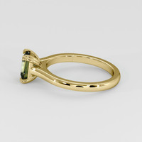 0.97 Ct. Yellowish Green Sapphire Ring, 14K Yellow Gold 4