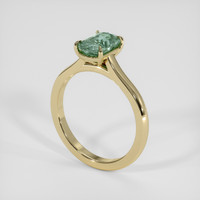 1.83 Ct. Bluish Green Sapphire Ring, 14K Yellow Gold 2