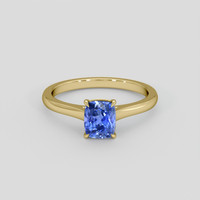 1.35 Ct. Blue Sapphire Ring, 18K Yellow Gold 1