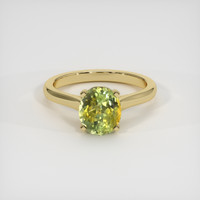 1.82 Ct. Bi Color Sapphire Ring, 18K Yellow Gold 1