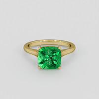 2.67 Ct. Emerald Ring, 18K Yellow Gold 1