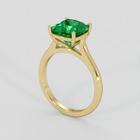 2.67 Ct. Emerald Ring, 18K Yellow Gold 2