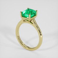 2.61 Ct. Emerald Ring, 18K Yellow Gold 2