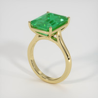 8.31 Ct. Emerald Ring, 18K Yellow Gold 2