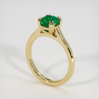 1.16 Ct. Emerald Ring, 18K Yellow Gold 2