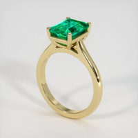 2.59 Ct. Emerald Ring, 18K Yellow Gold 2