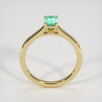 0.68 Ct. Emerald Ring, 18K Yellow Gold 3