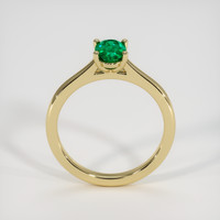 0.63 Ct. Emerald Ring, 18K Yellow Gold 3