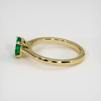 0.63 Ct. Emerald Ring, 18K Yellow Gold 4