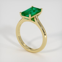 2.97 Ct. Emerald Ring, 18K Yellow Gold 2