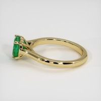 1.30 Ct. Emerald Ring, 18K Yellow Gold 4