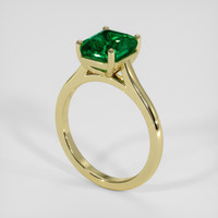 2.09 Ct. Emerald Ring, 18K Yellow Gold 2