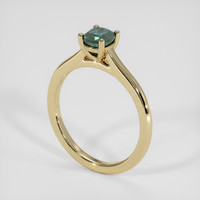 0.71 Ct. Green to Purple Alexandrite Ring, 18K Yellow Gold 2