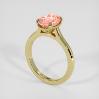 2.77 Ct. Padparadscha Sapphire Ring, 18K Yellow Gold 2