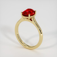 2.52 Ct. Ruby Ring, 18K Yellow Gold 2