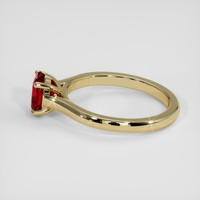 1.05 Ct. Purplish Red Ruby Ring, 18K Yellow Gold 4
