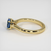 1.17 Ct. Blue Sapphire Ring, 18K Yellow Gold 4