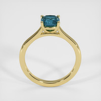 1.37 Ct. Greenish Blue Sapphire Ring, 18K Yellow Gold 3