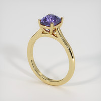 2.49 Ct. Bluish Purple Sapphire Ring, 18K Yellow Gold 2