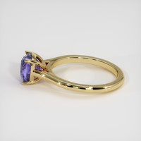 2.49 Ct. Bluish Purple Sapphire Ring, 18K Yellow Gold 4