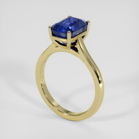 3.68 Ct. Blue Sapphire Ring, 18K Yellow Gold 2