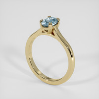 1.05 Ct. Blue Sapphire Ring, 18K Yellow Gold 2