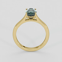 1.98 Ct. Bluish Green Sapphire Ring, 18K Yellow Gold 3