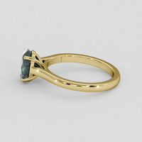 1.98 Ct. Bluish Green Sapphire Ring, 18K Yellow Gold 4