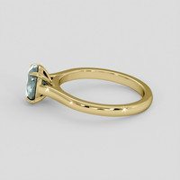 1.63 Ct. Bluish Green Sapphire Ring, 18K Yellow Gold 4