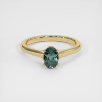 0.77 Ct. Sapphire Ring, 18K Yellow Gold 1