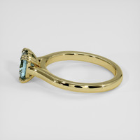 1.43 Ct. Greenish Blue Sapphire Ring, 18K Yellow Gold 4