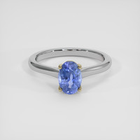 1.55 Ct. Blue Sapphire Ring, 14K Yellow & White 1