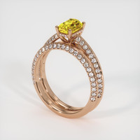1.93 Ct. Yellow Sapphire Ring, 14K Rose Gold 2