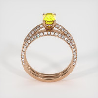 1.93 Ct. Yellow Sapphire Ring, 14K Rose Gold 3