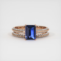 2.16 Ct. Sapphire Ring, 18K Rose Gold 1