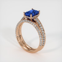 2.16 Ct. Sapphire Ring, 18K Rose Gold 2