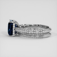 3.61 Ct. Blue Sapphire Ring, 14K White Gold 4