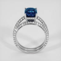 3.61 Ct. Blue Sapphire Ring, 18K White Gold 3