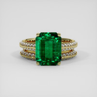4.85 Ct. Emerald Ring, 18K Yellow Gold 1