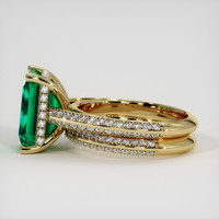 4.31 Ct. Emerald Ring, 18K Yellow Gold 4