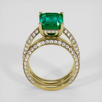 4.59 Ct. Emerald Ring, 18K Yellow Gold 3