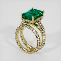 7.73 Ct. Emerald Ring, 18K Yellow Gold 2