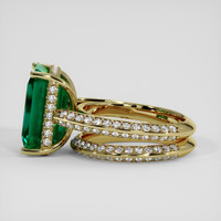 7.73 Ct. Emerald Ring, 18K Yellow Gold 4